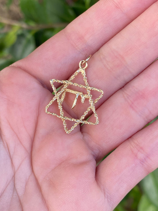 14k Star of David charm