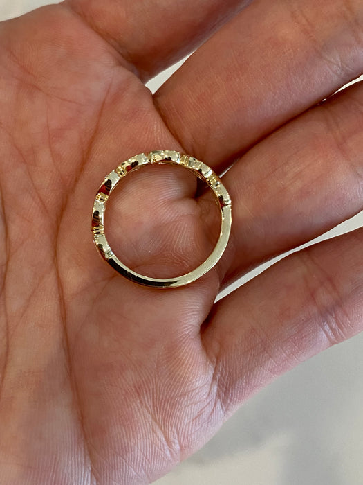 14K Gold Bezel Set Pear Cut Lab Diamond Ring – 0.70 CTW