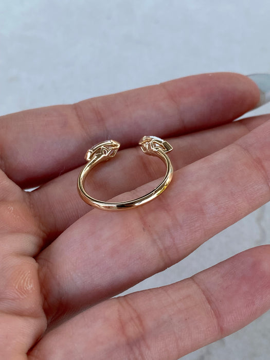 14K Gold Marquise Lab Diamond Ring | 1.10 CTW