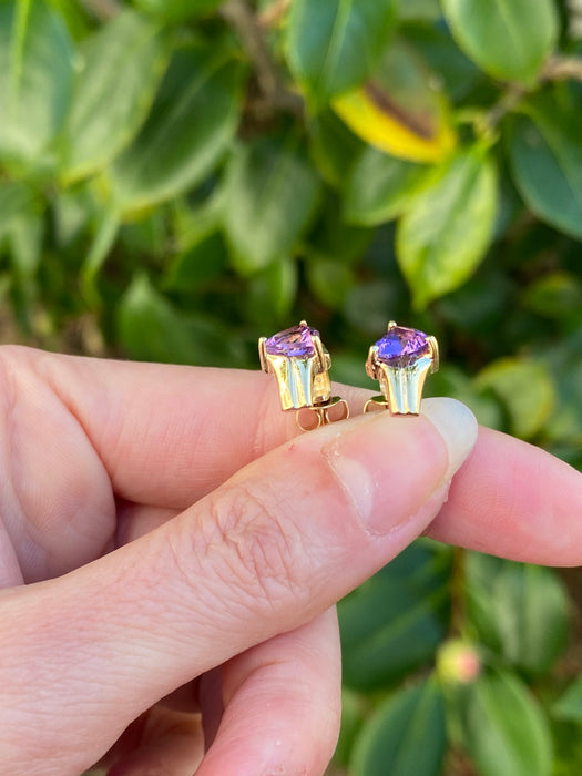 14k trillion amethyst earrings