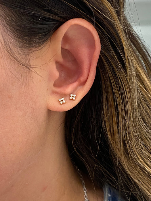 14K Lab Diamond Stud Earrings