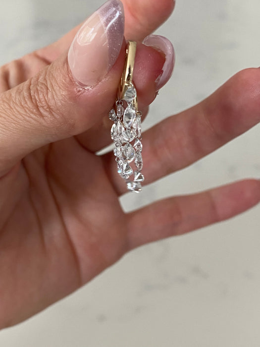 14K Gold Drilled Diamond Huggie Earrings – 3 CTW Lab-Grown Diamonds