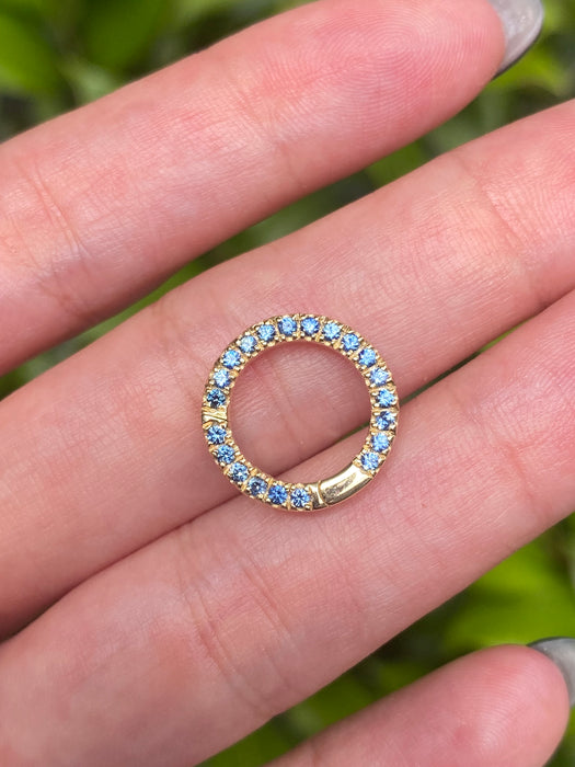 14k solid charm connector