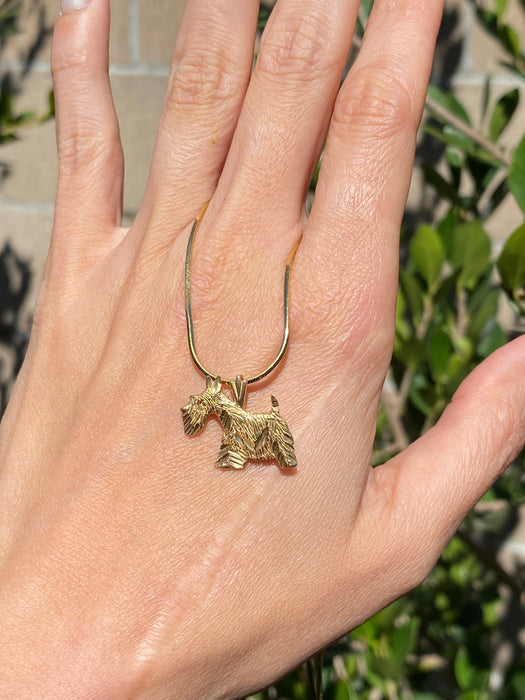 Vintage 14K Gold Michael Anthony Dog Charm Pendant