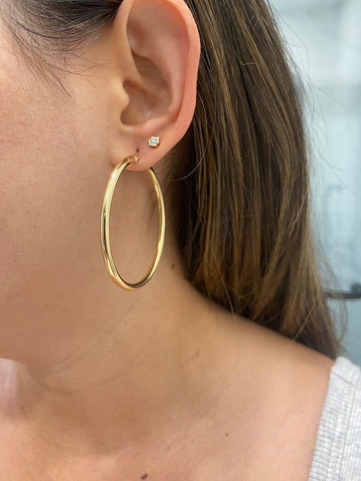 14K Gold Hoop Earrings- 1.95”