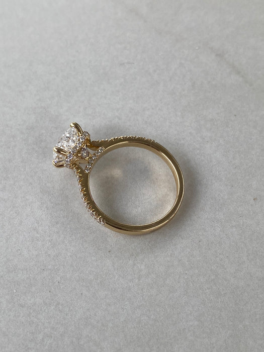 14K Gold Heart-Shaped Lab Diamond Ring- 2.54 TCW