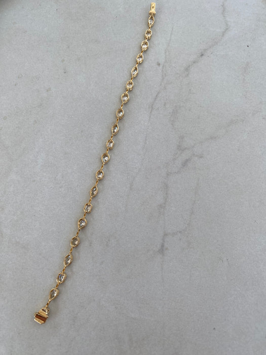 14K Gold Multi-Shape Bezel Set Lab Diamond Tennis Bracelet