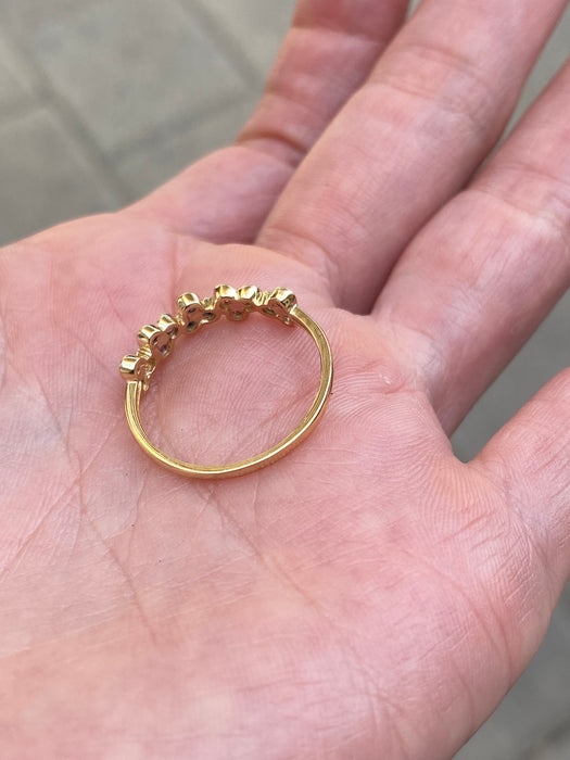 14k amethyst sapphire citrine clover ring size 7