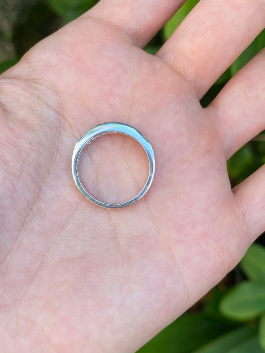 Platinum diamond invisible set ring size 7