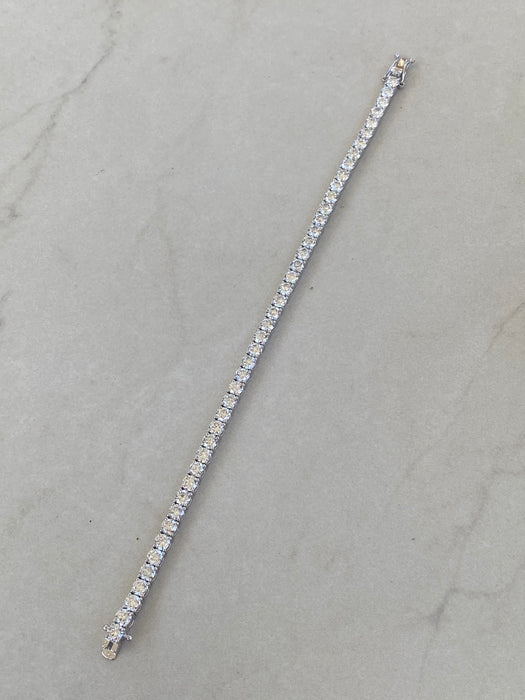 14K White Gold 9 Carat Lab Diamond Tennis Bracelet