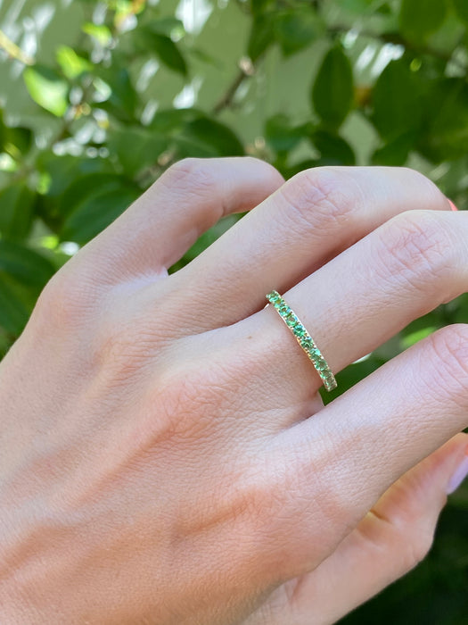 14k green garnet ring size 6.5