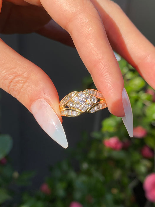 18k 1.25 tcw diamond ring size 6.25