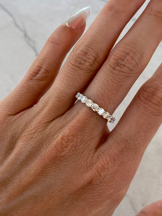 14K 1 TCW White Gold Lab Diamond Ring