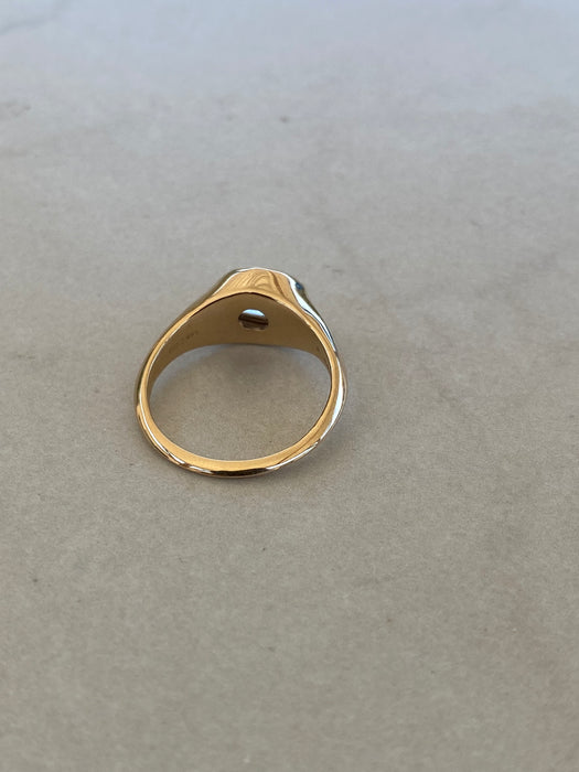 14K Gold 1.50 Carat Oval Step-Cut Bezel Set Lab Diamond Ring