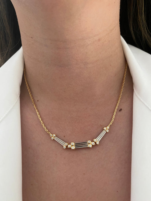 18k platinum diamond necklace 16.5”