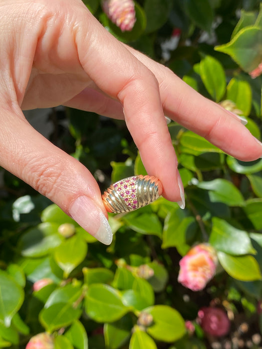 14k ruby croissant ring size 7