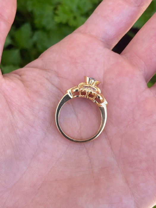 Vintage 18K Gold Multi Shape Diamond Ring – 0.83 TCW Natural Diamonds – Size 6