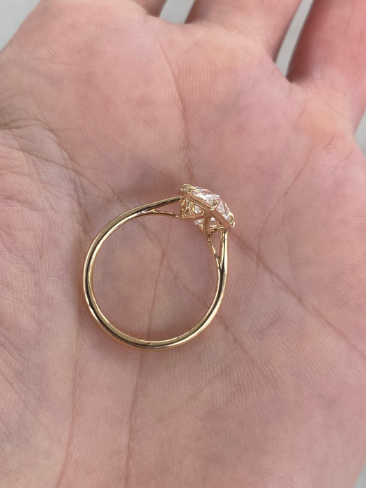 14K Gold IGI Certified Lab Diamond Pear Ring – 2.99 Carat
