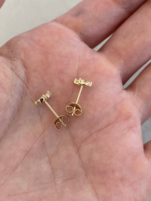 14K Marquise Lab Diamond Stud Earrings – 0.32 CTW