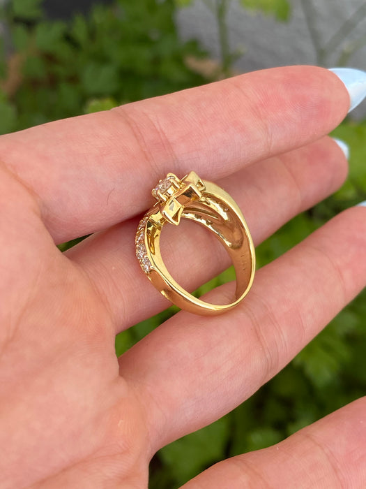 Vintage 18K Diamond Shooting Star Ring – 1.03 TCW Natural Diamonds – Size 5.75