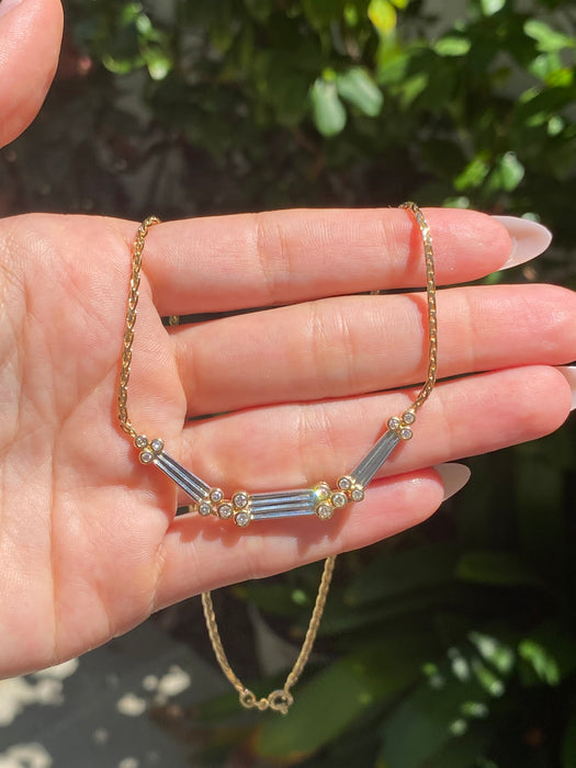 18k platinum diamond necklace 16.5”