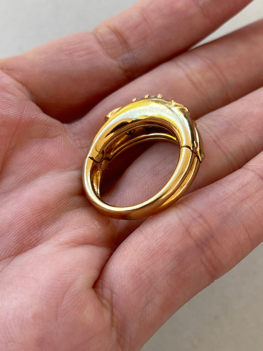 Vintage 18K Gold Convertible Diamond Ring – Hidden Diamond Reveal