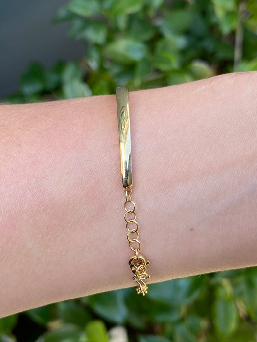 14k Gold Natural Baguette Round Diamond Flexible Bangle Bracelet