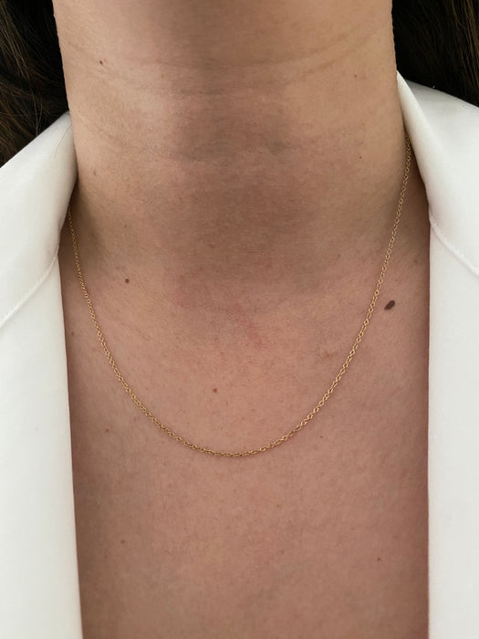 14k adjustable cable chain 16-17-18”