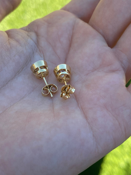 14k 2.2 carat lab diamond stud earrings