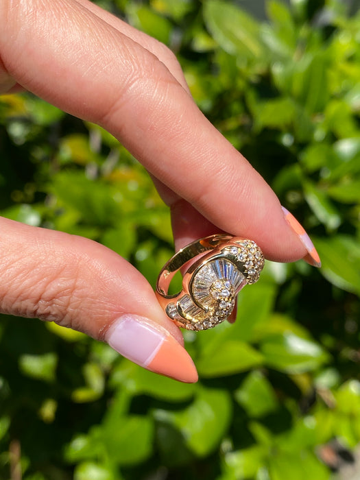 18k 1.21 tcw baguette diamond ring size 6.5