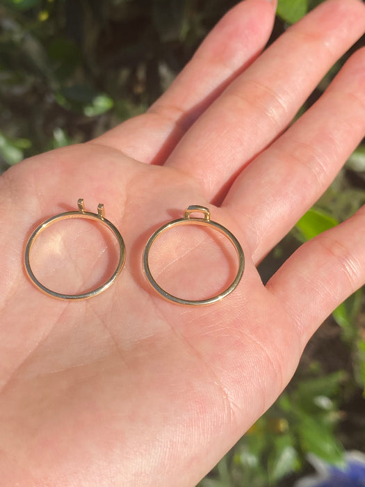 14k diamond letter u ring size 6.5