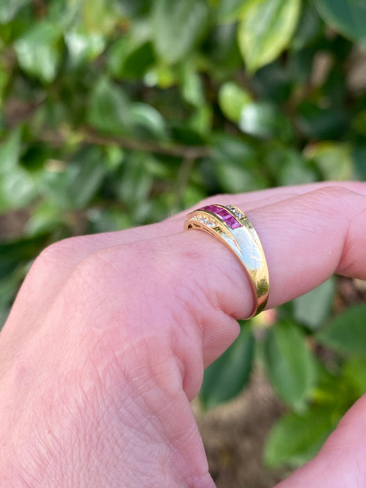 14k ruby and diamond ring size 5.75