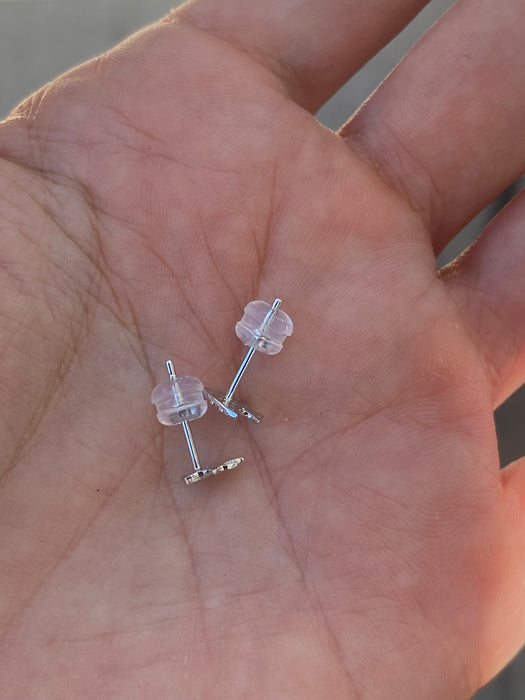 18K White Gold Diamond Fish Stud Earrings