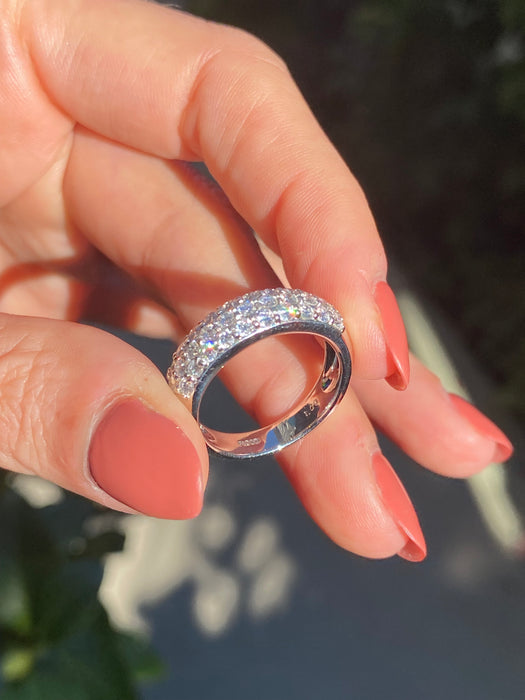 Platinum 900 1 carat Diamond ring size 5