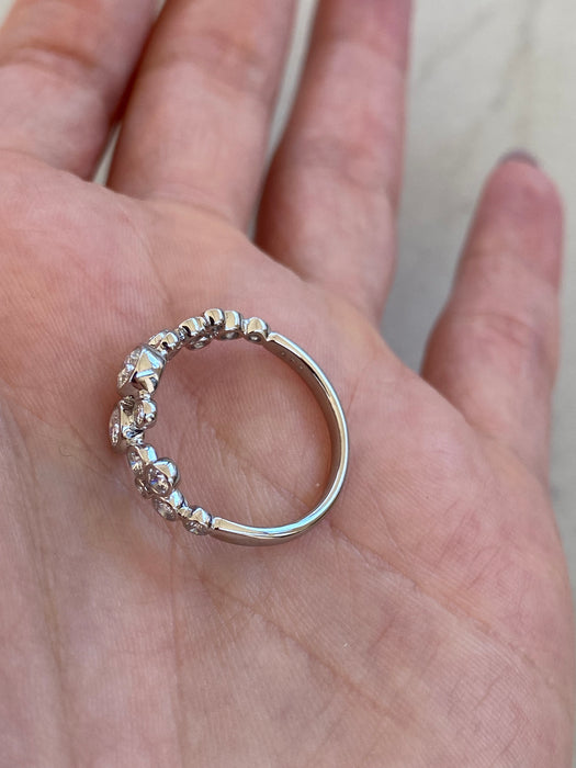 Vintage Platinum 950 Natural Diamond Bezel-Set Ring | 0.78 CTW | Size 6.25
