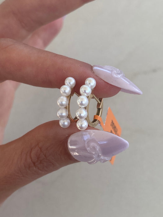 14K Gold Pearl Huggie by Effy