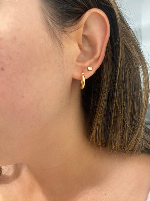 14K Gold Hoop Earrings - 0.6”