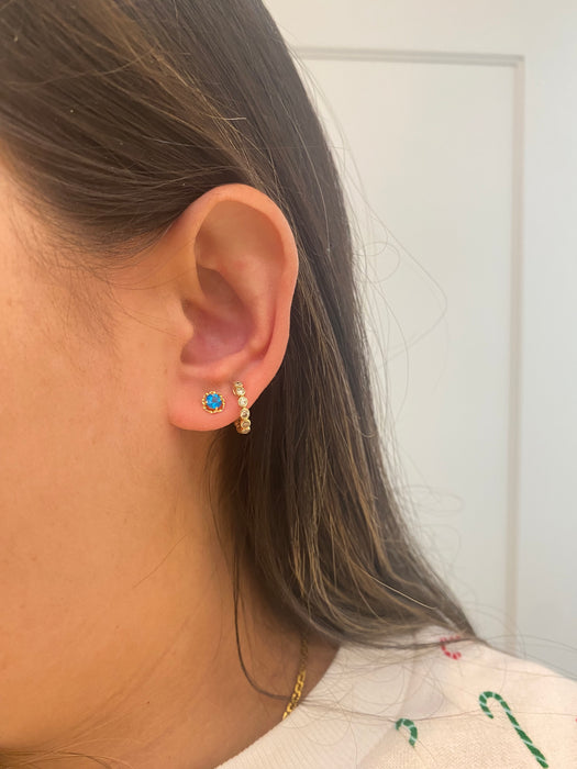 18k apatite stud earrings