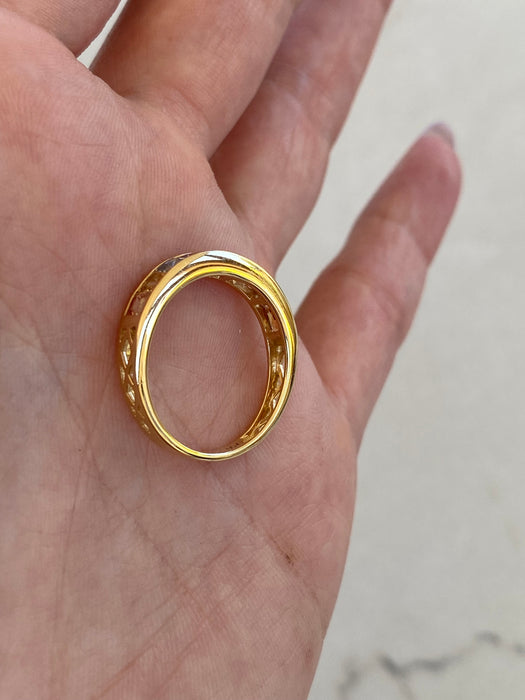 18K Pastel Sapphire Half Eternity Ring