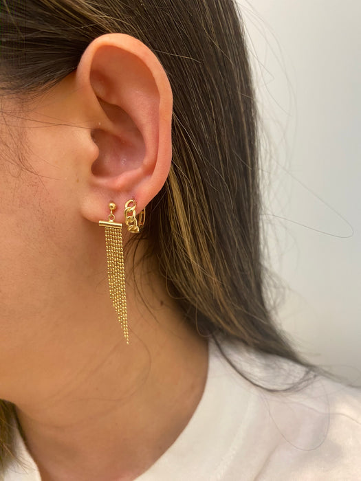 14k tassel chandelier earrings