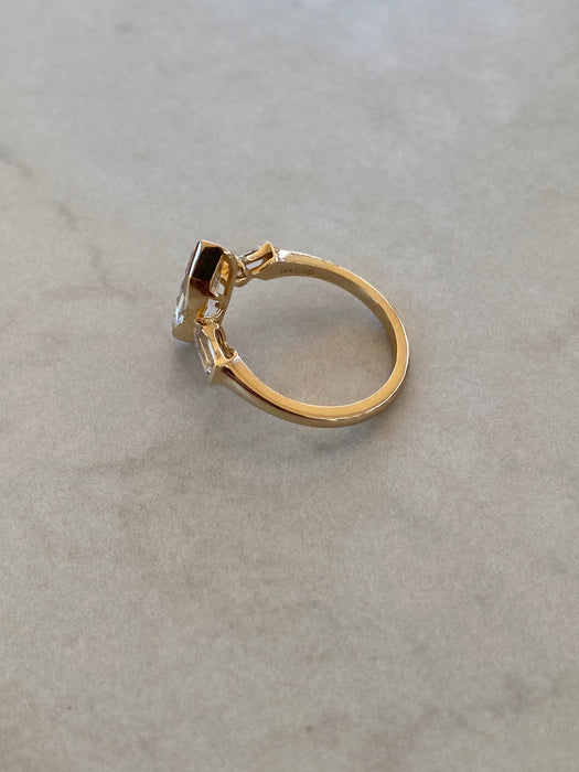 14K Step Cut Marquise & Bullet Cut Lab Diamond Ring - 2.44 TCW- IGI