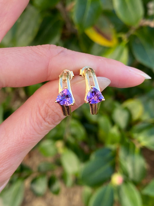 14k trillion amethyst earrings