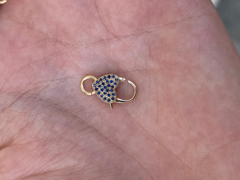 14K Gold Gemstone Clasps & Connectors – Diamond, Ruby, Sapphire, Emerald Carabiners & Heart Links