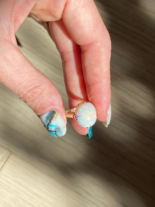 18k opal ring size 5