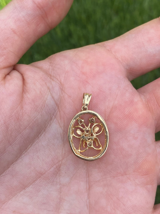 14k diamond butterfly charm
