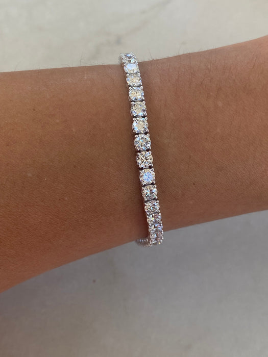 14K White Gold 9 Carat Lab Diamond Tennis Bracelet