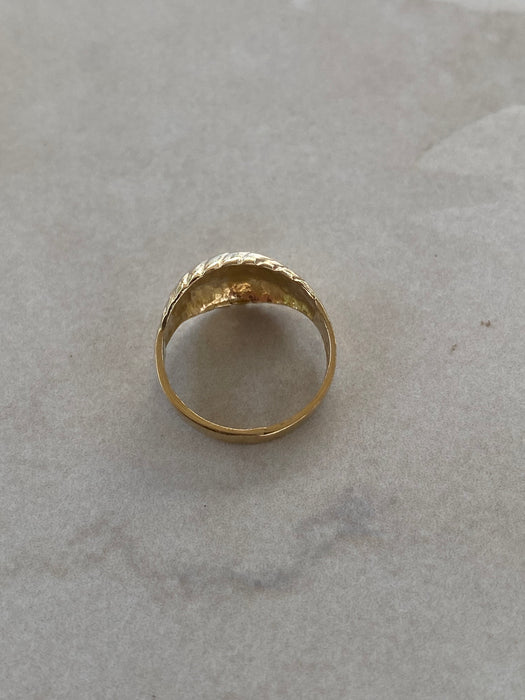 14K Gold Croissant Pinky Ring