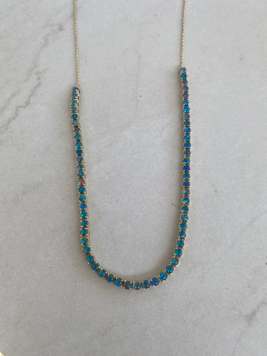 14K 7 Carat Australian Opal Necklace