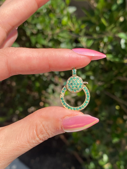 14K Gold Gemstone & Diamond Clasps