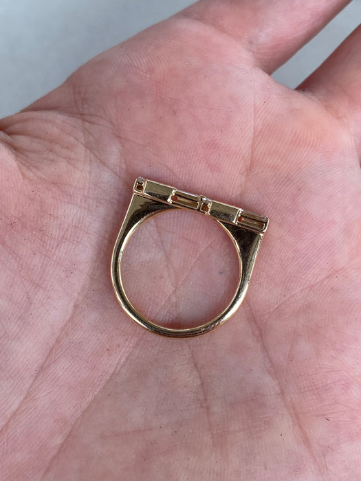 14K Baguette Lab Diamond Ring